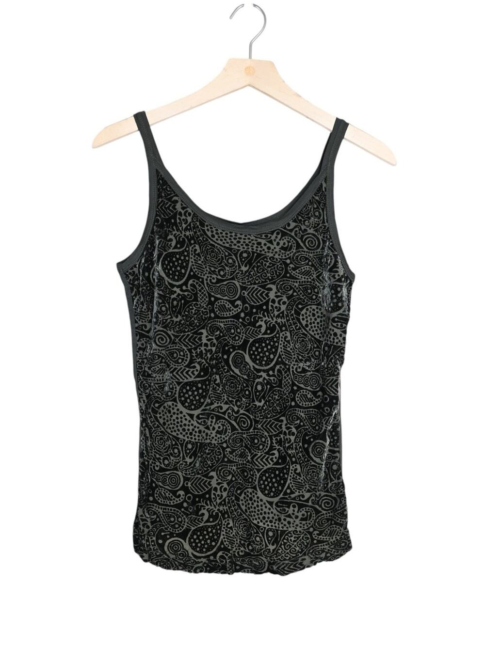 Lynn Ritchie Women's XS Lined Burn Out Velvet Stretchy Silk Blend Tank Top NEW